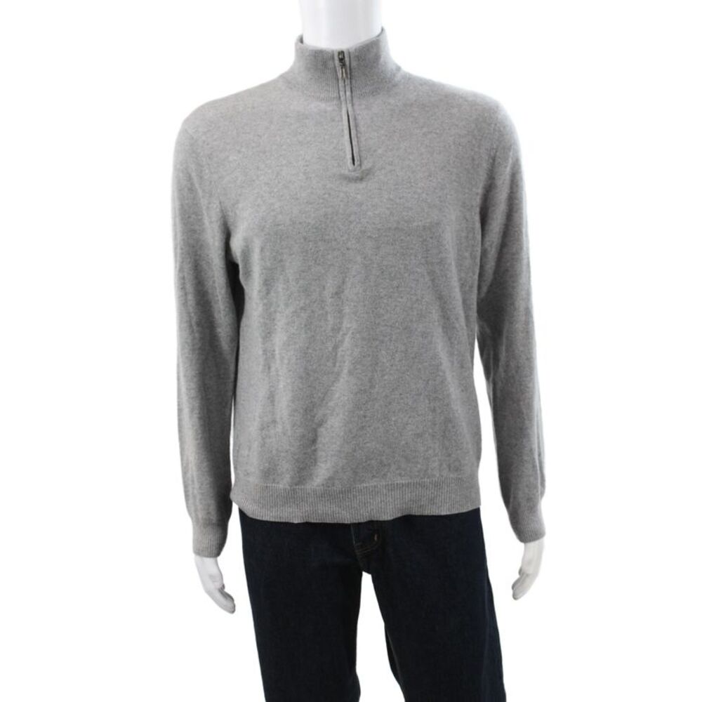 The Men's Store at Bloomingdale's Mens Cashmere Pullover Sweater Gray Size M